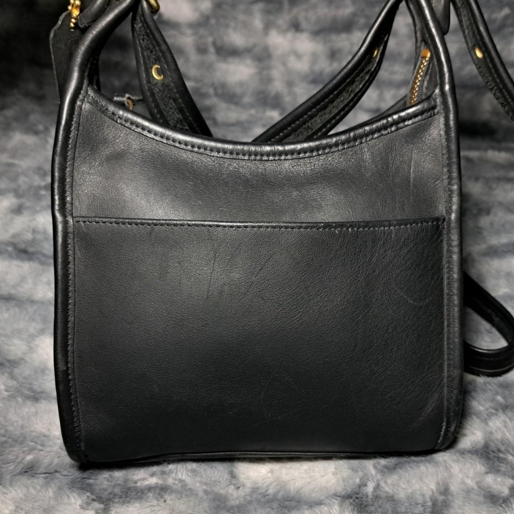 Vintage Coach 9997 Black Leather Crossbody Bag Purse - Picture 2 of 8